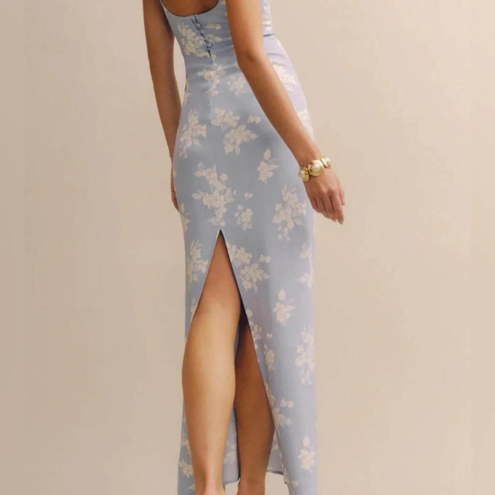Reformation Reverie Dress Blue and White - Picture 5 of 9